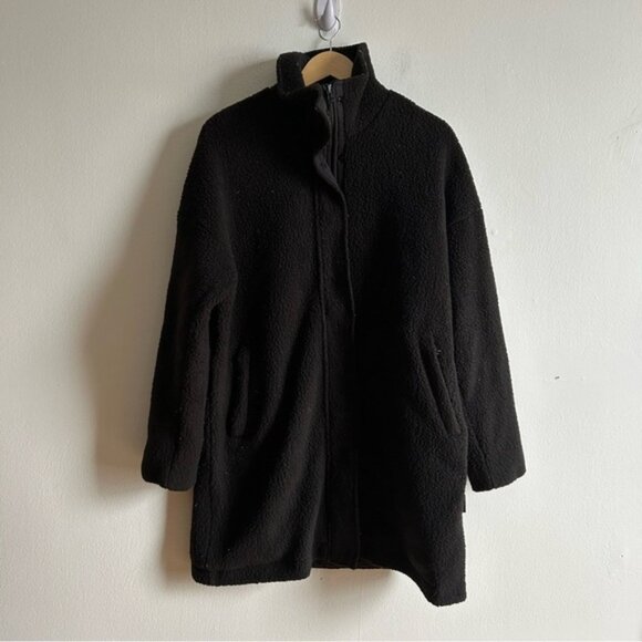 Vallier Sz M Valby Black Sherpa Coat - Picture 3 of 13